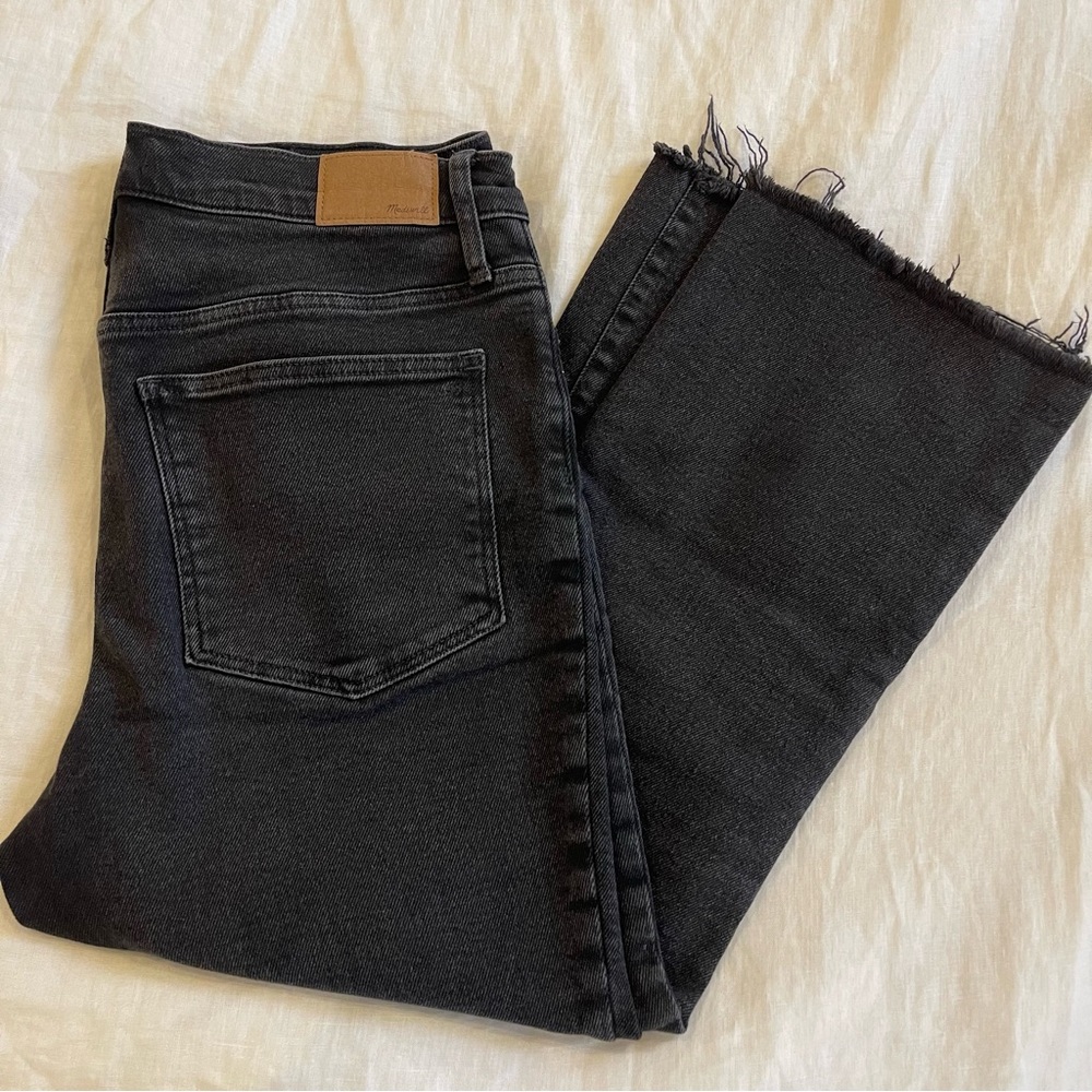 EUC Madewell Cali Demi-Boot Jean in black, size 31P.